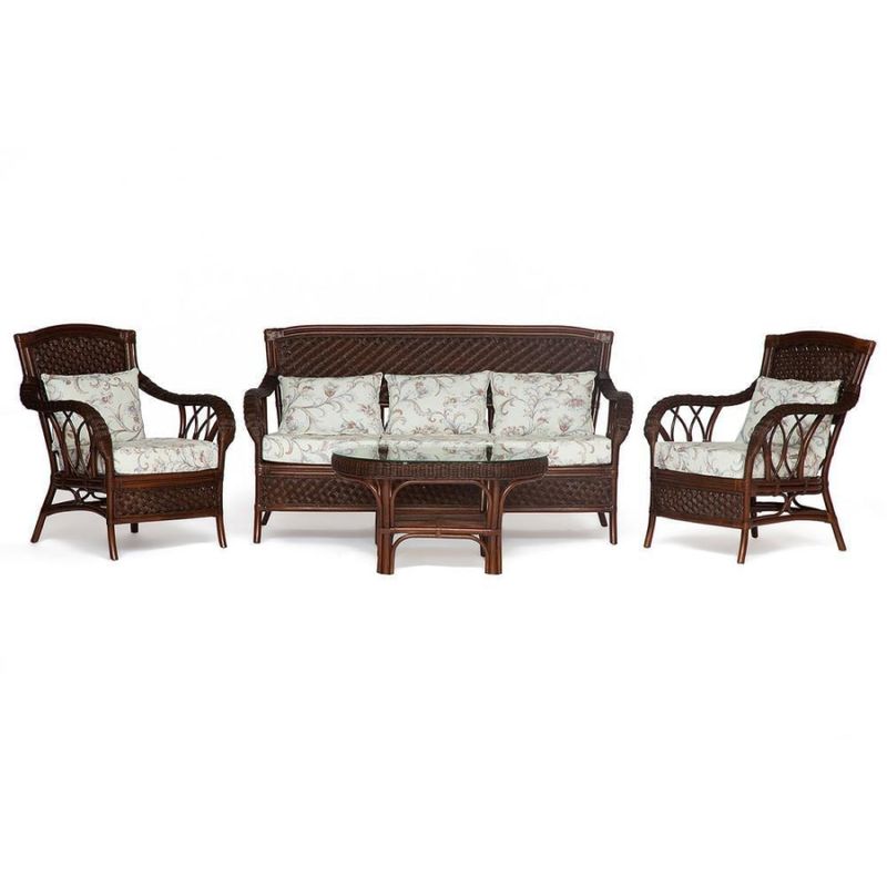 ANDREA Rattan Lounge Set (Antique Walnut)
