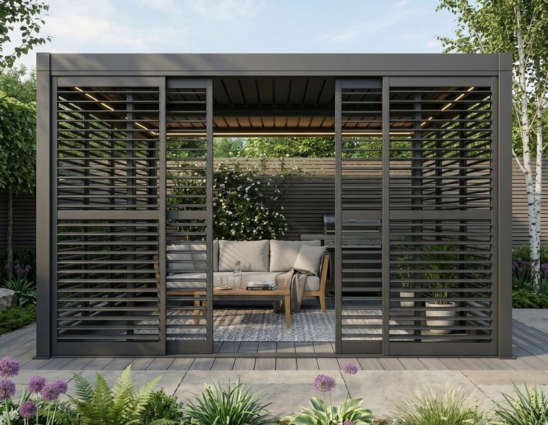 4m Louvre Sliding Door System | LuxShade™ 4x4 &amp; MotaShade™ 3x4 Compatible