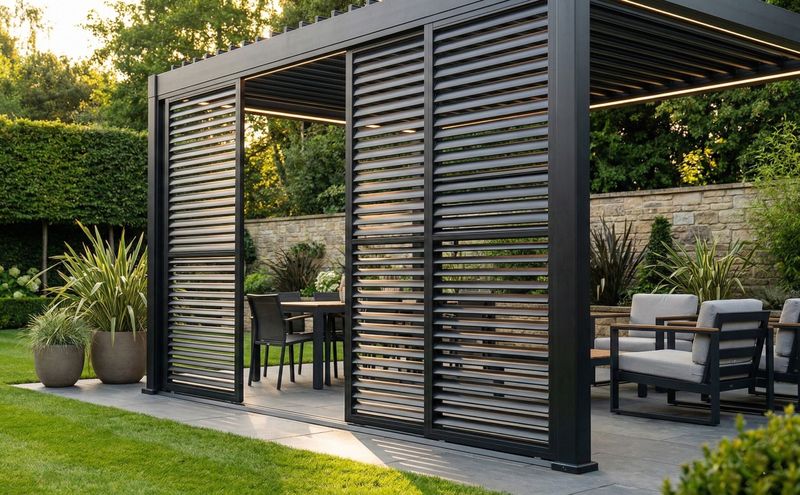 4m Aluminium Shuttered Louvre Sliding Door | LuxShade™ 3x4 Compatible