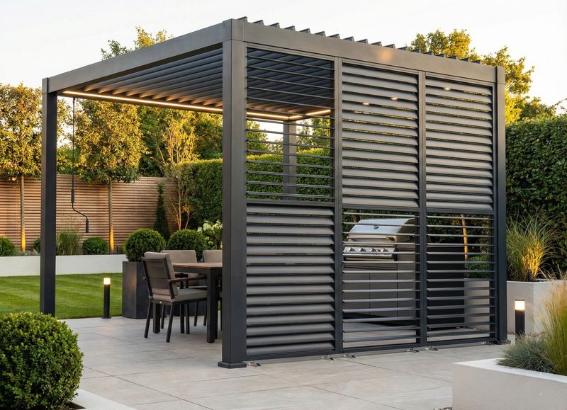 3m Aluminium Louvre Side Wall – 3 Panel Set | All LuxShade™ &amp; SplitZone™ 3x6 Compatible