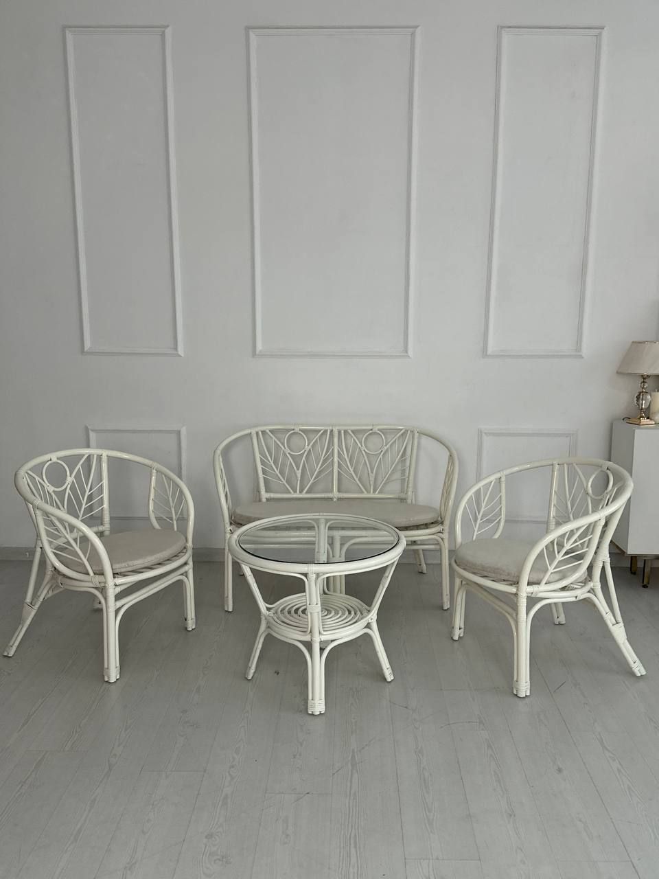 Corsica Lounge Set White