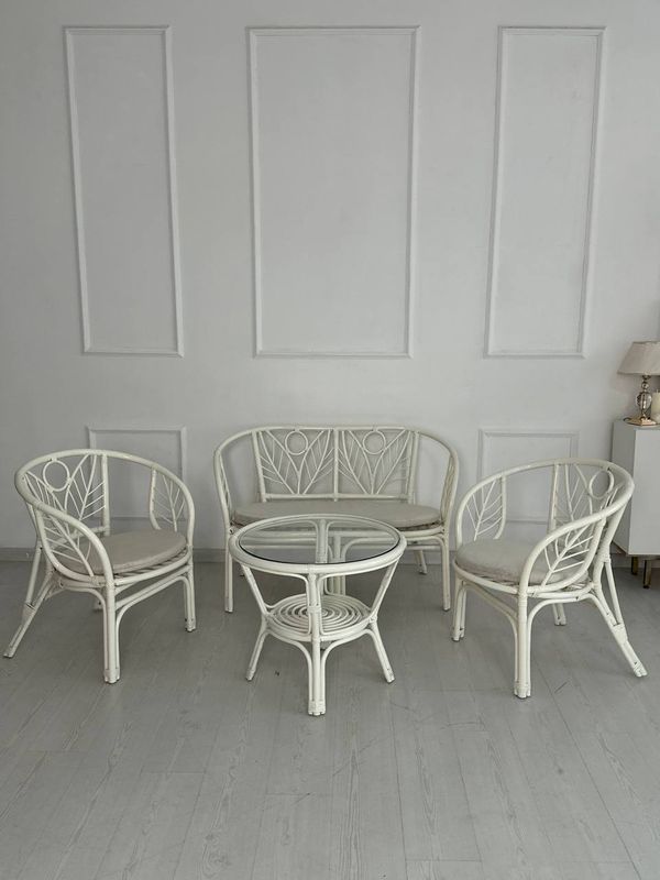 Corsica Lounge Set White