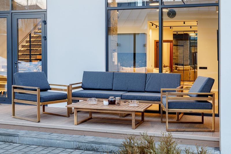 BROOKLYN Lounge Set with Sofa | Premium Acacia Wood
