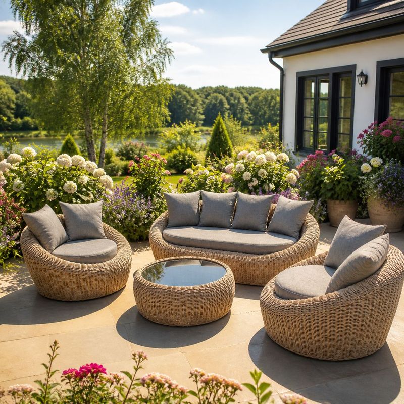 Lounge - Set Kiwi | Premium Rattan Garden Furniture Lounge - Set Kiwi | Premium Rattan Garden Furniture
