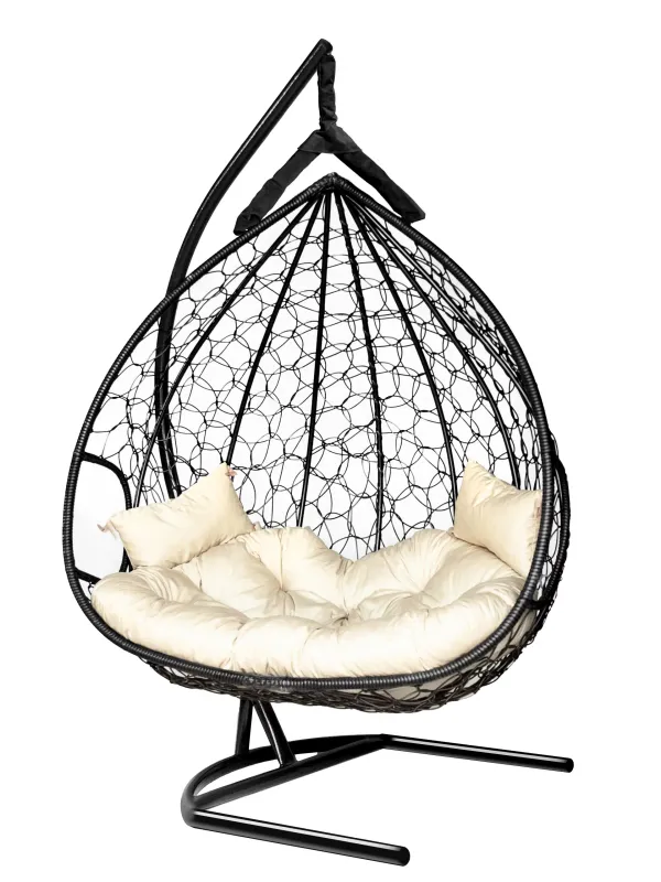 Dublin AT Hanging Chair - Premium Double Cocoon in Black