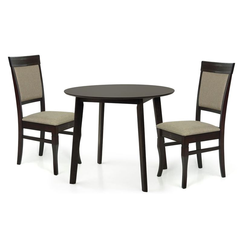 Randy Dining Set Espresso | Table &amp; 2 Rondo Chairs