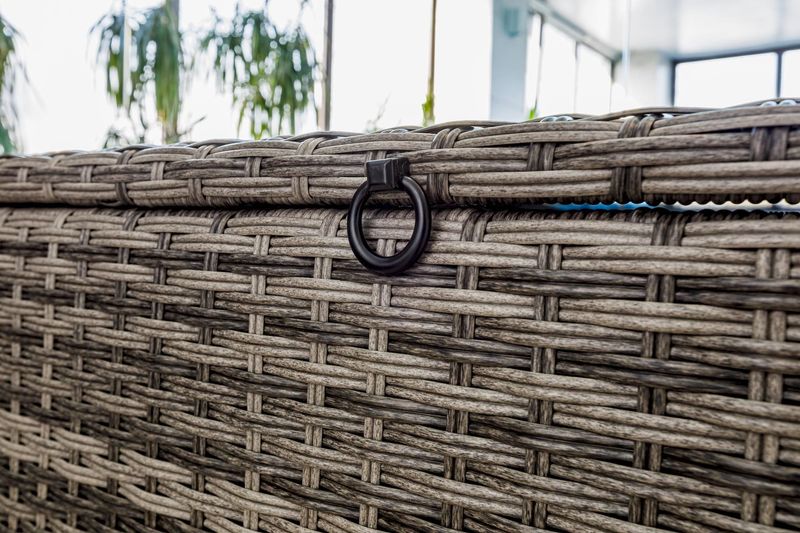 Auflagenbox KARL 120 mit Rollen, Grau