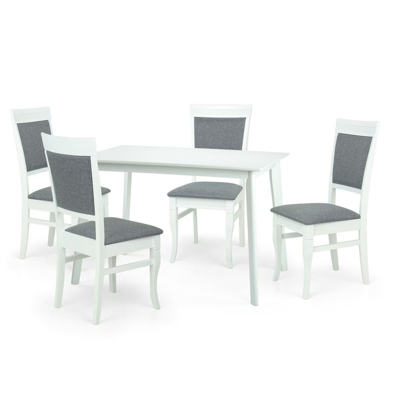 Palmer Dining Set White &amp; 4 Rondo Chairs