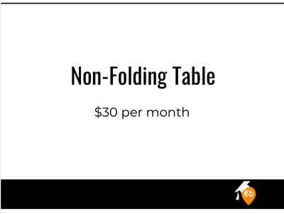 Non-Folding Table