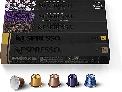 Nespresso OriginalLine Espresso Capsules, Variety Pack, VOLLUTO, ROMA, COSI, VIVALTO LUNGO, ARPEGGIO