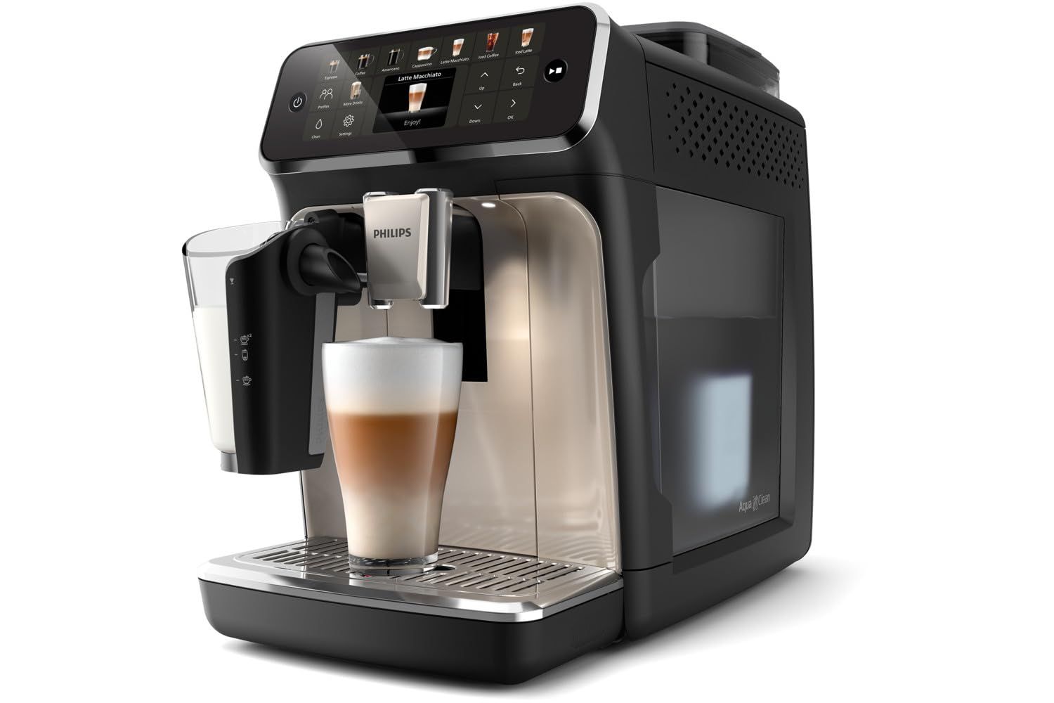 Philips Series 5500 EP5547/90 Fully Automatic Espresso Machine | 20 Beverages, LatteGo, SilentBrew, Chrome