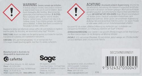 Sage SEC250 Cleaning Tablets 8-Pack