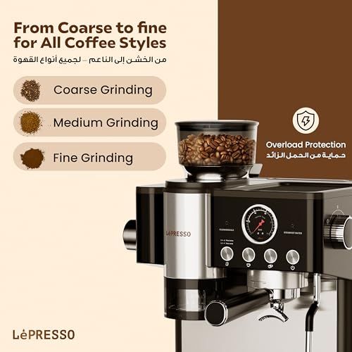 Lepresso Semi-Automatic Coffee Machine - Black