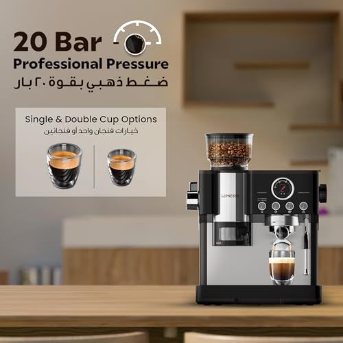 Lepresso Semi-Automatic Coffee Machine - Black