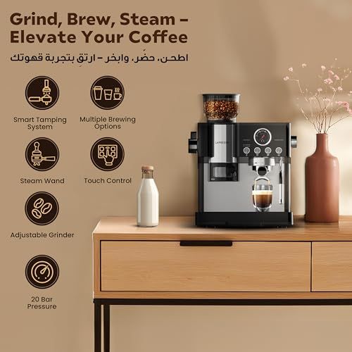Lepresso Semi-Automatic Coffee Machine - Black
