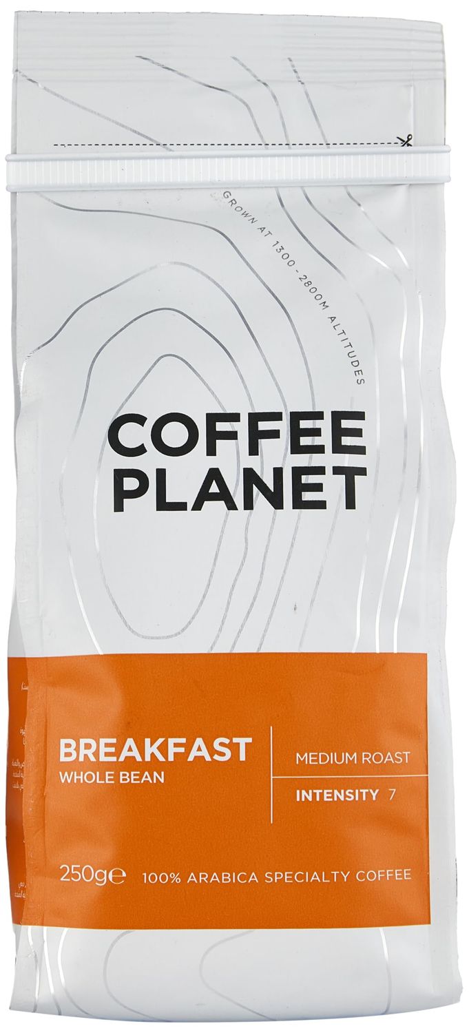 Coffee Planet Breakfast Whole Beans 250g