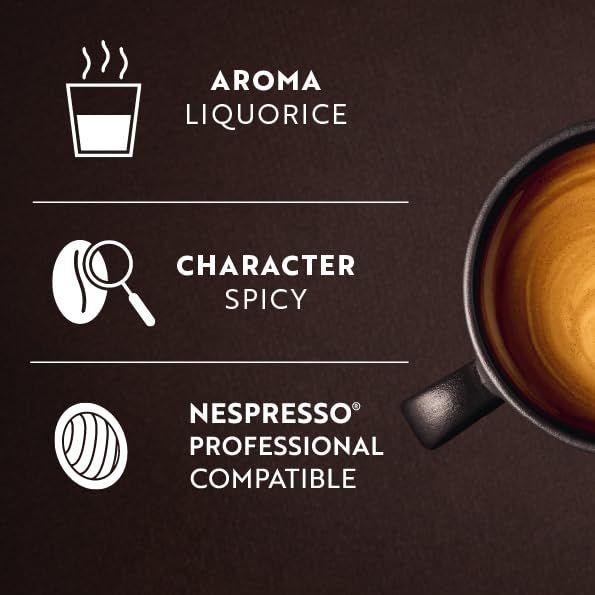 Café Royal Lungo Forte Coffee Pads (50 Pads), Dark Roast, Intensity 8/12, 100% Arabica, Compatible with Nespresso