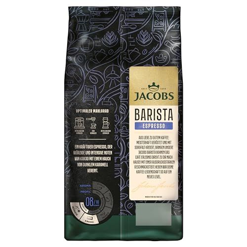 Jacobs Barista Espresso Coffee Beans 1kg | Arabica &amp; Robusta, Intensity 8/10, Cocoa &amp; Caramel Notes