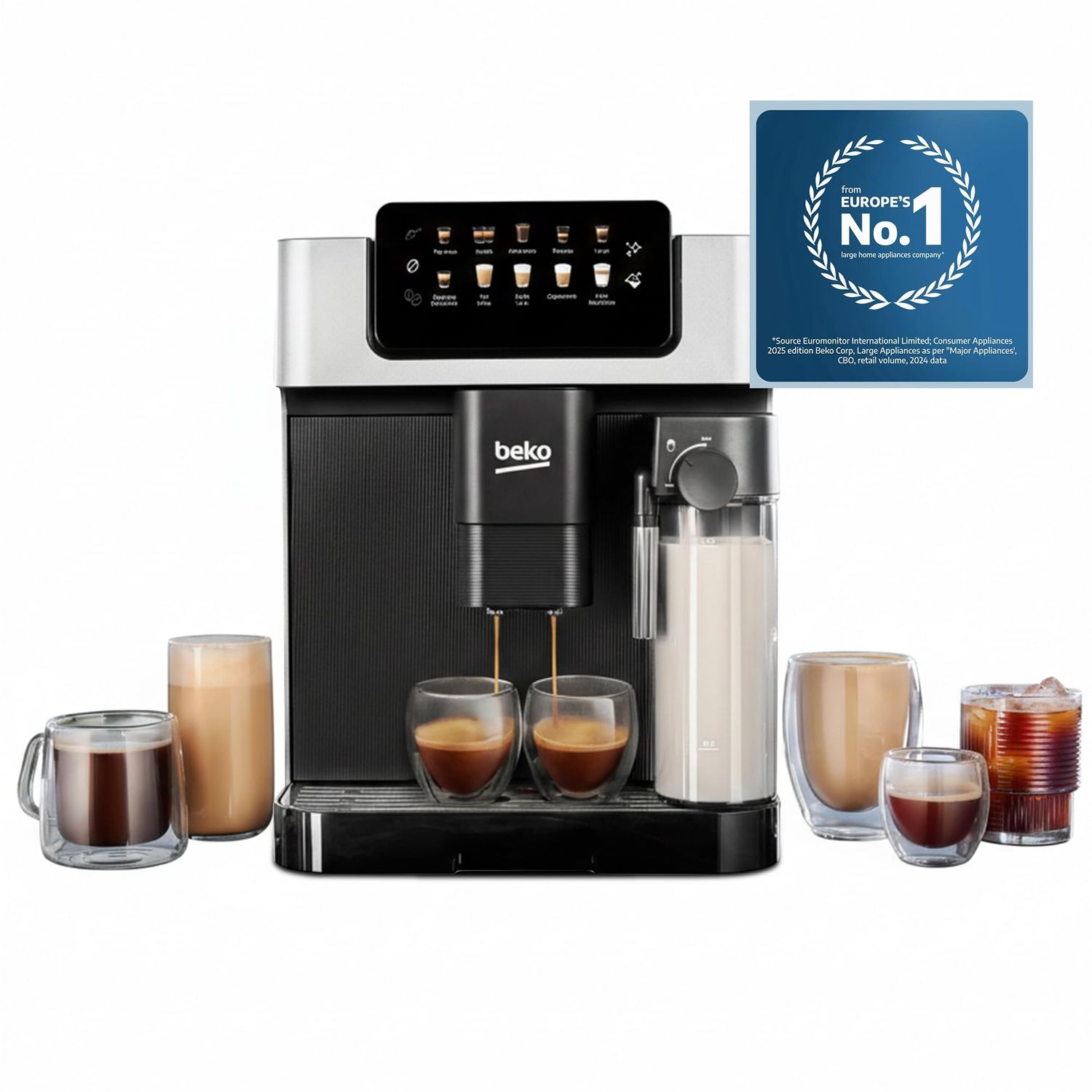 Beko CEG 7304X Bean to Cup Espresso Machine | 19 Bar, Touch LCD, 2L Tank, Stainless Steel