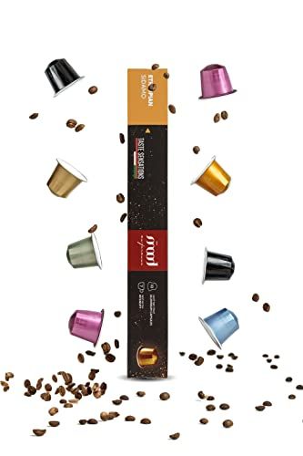 Mood Espresso - Nespresso Compatible Capsules (3 Flavors: Intenso, Indonesian Toraja, Ethiopian Sidamo), Pack of 9 (90 Capsules)