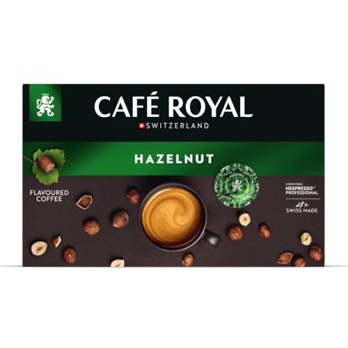 Café Royal Hazelnut Coffee Pads (50 Pads), Light Roast, 100% Arabica, Compatible with Nespresso