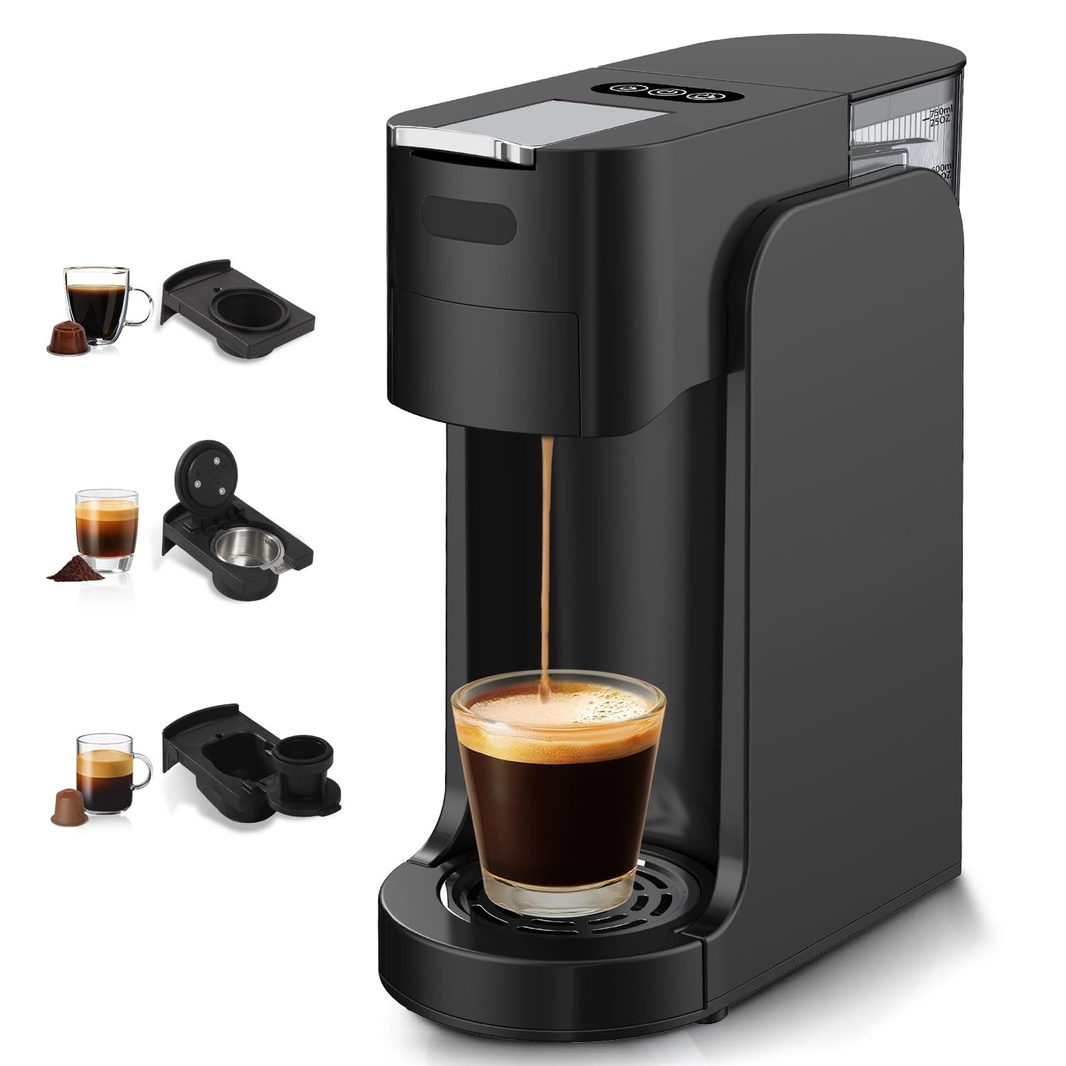 3-in-1 Automatic Capsule Machine Black