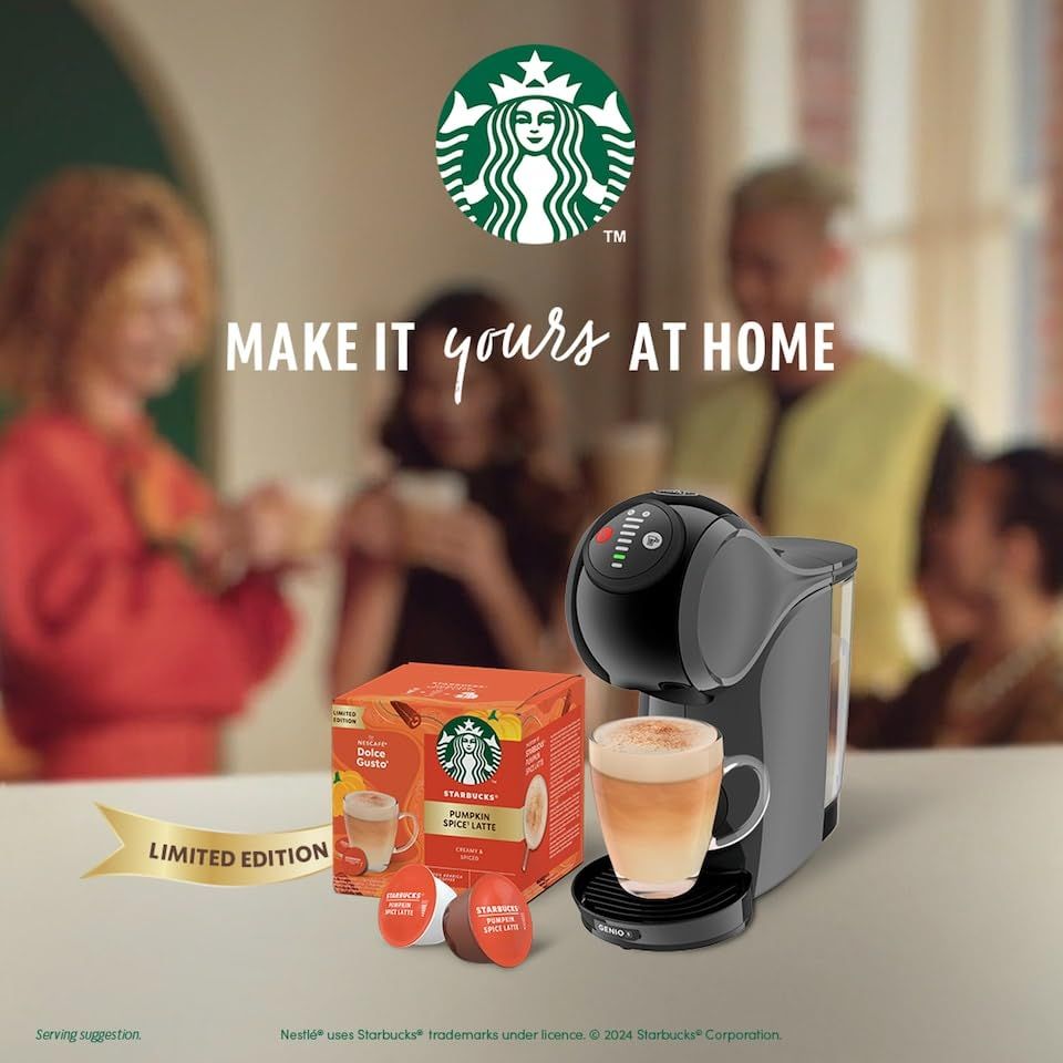 Starbucks Pumpkin Spice Latte by NESCAFÉ Dolce Gusto Coffee Pods x12, dark roast, in a box with a D…