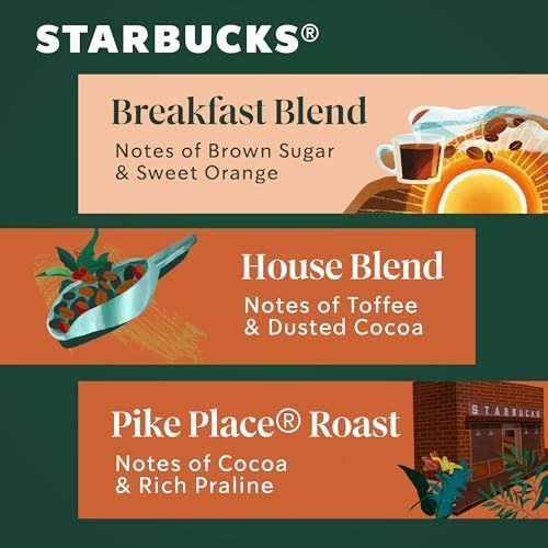 Starbucks Ground Coffee Variety Pack 3x12oz