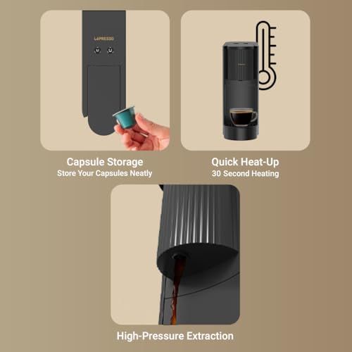 LePresso NS Capsule Coffee Machine, espresso makers, 20Bar Pump, black color, automatic espresso ma…