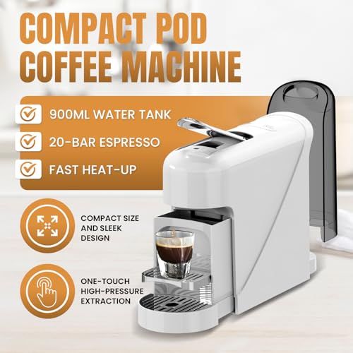 Okeanos Haven 20-Bar Compact Capsule Espresso Machine