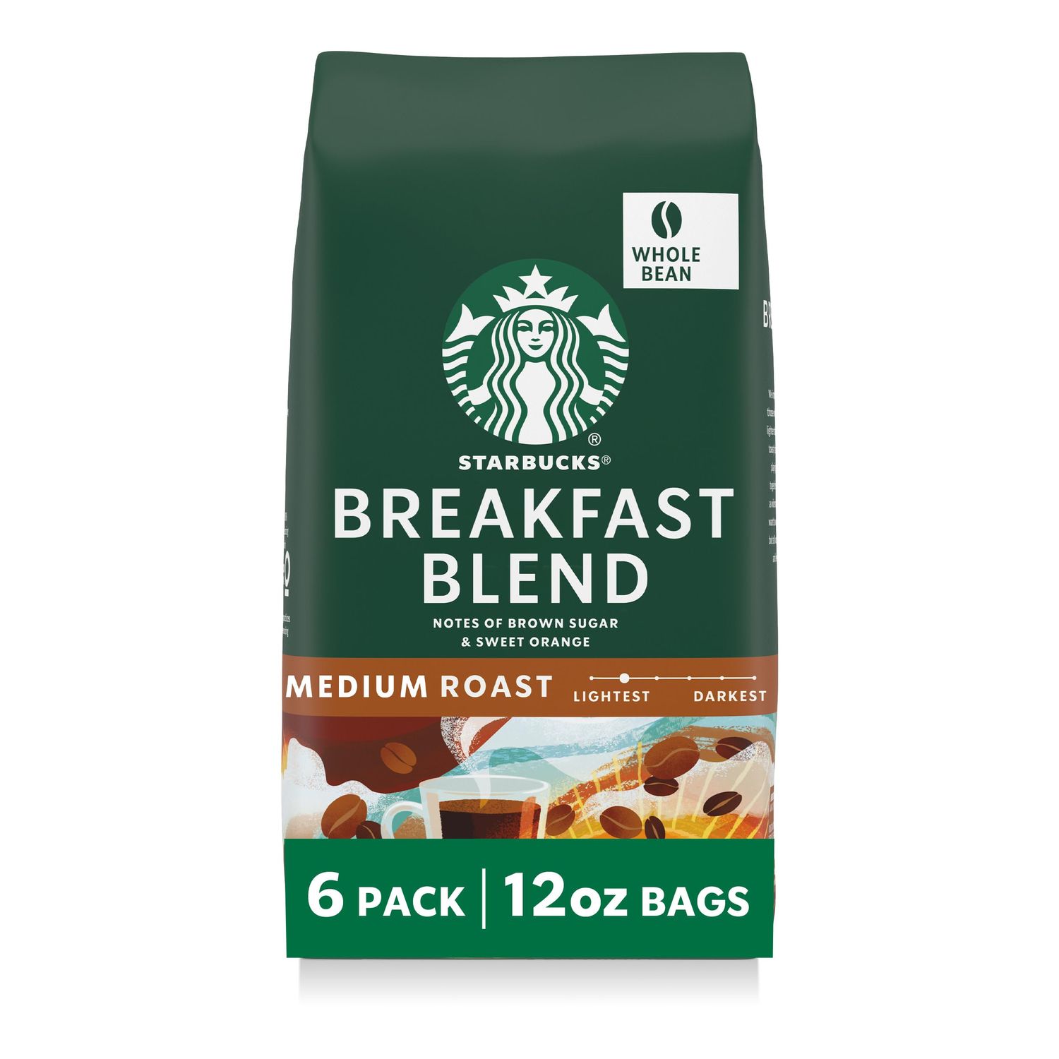 Starbucks Breakfast Blend WB 12oz x6