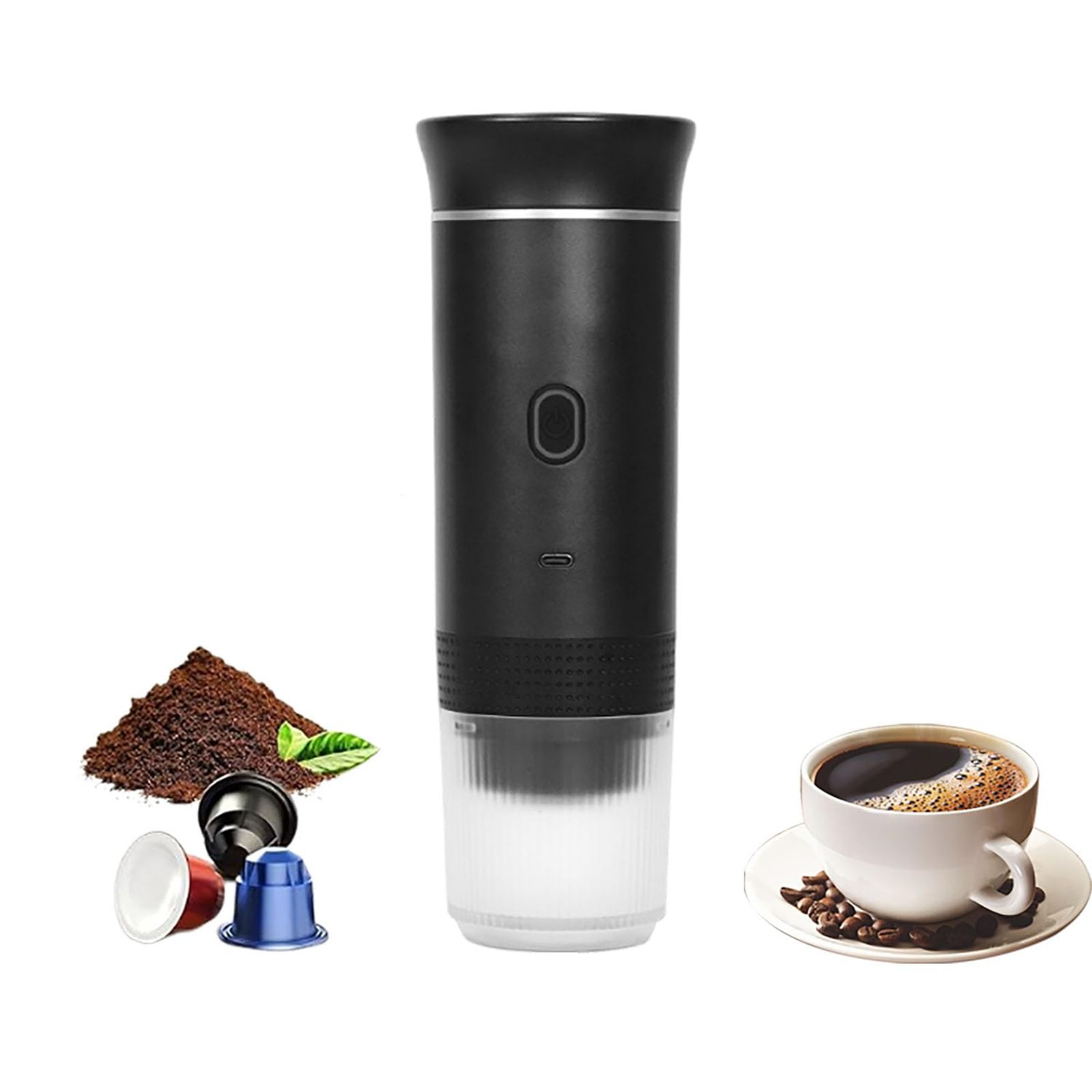 3-in-1 Portable Capsule Machine Black