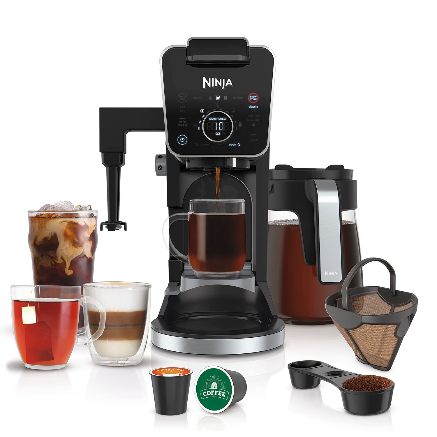 Ninja Specialty Drip Coffee Maker | DualBrew™ Pro Specialty Coffee Machine w/Frother, Permanent Fil…