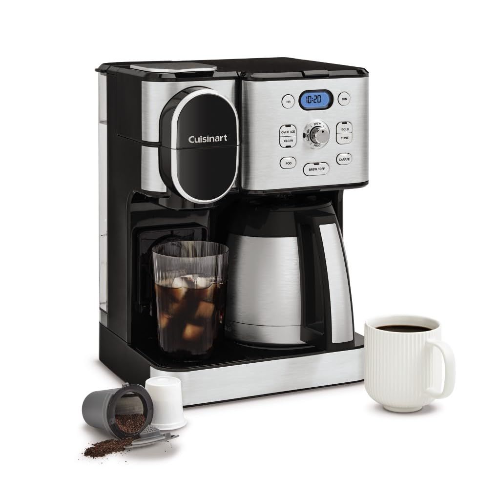 Cuisinart Coffee Center 10-Cup Thermal Carafe Drip Coffee Maker and Single-Serve Brewer with Over I…