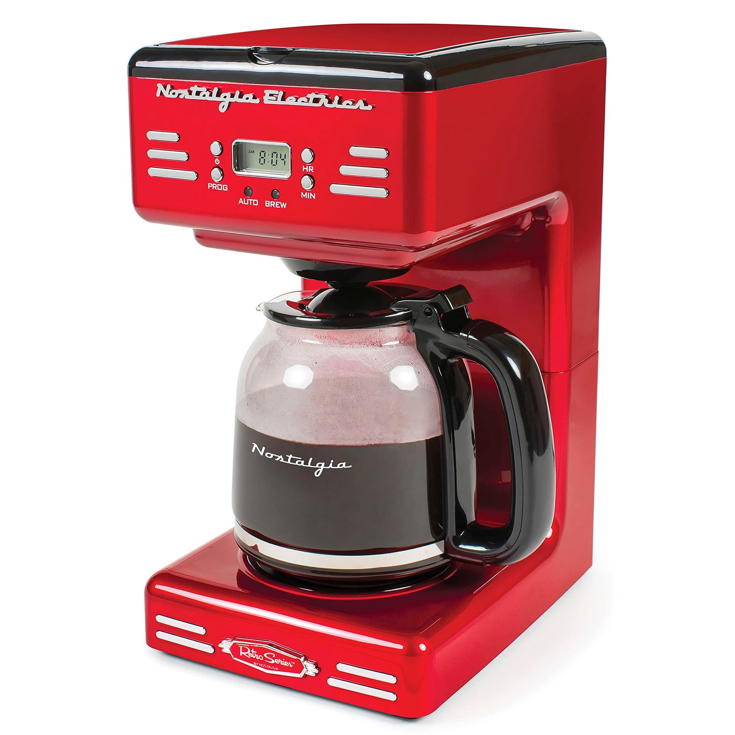 Nostalgia Retro 12-Cup Programmable Coffee Maker With LED Display, Automatic Shut-Off &amp; Keep Warm, …