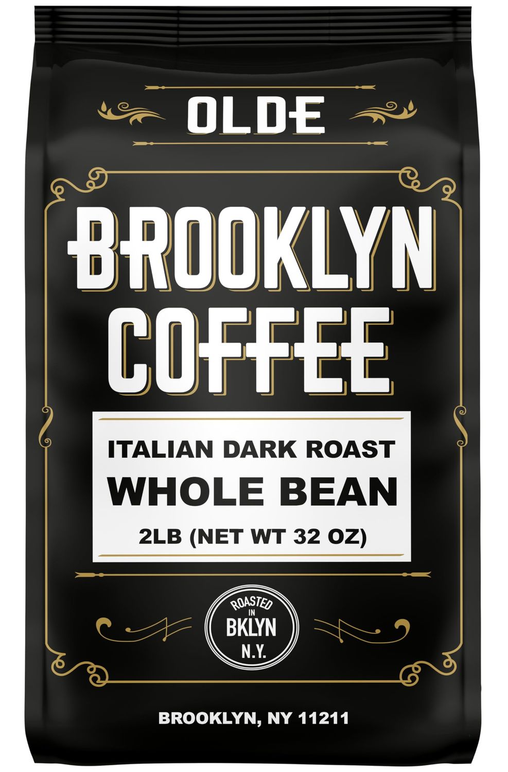 BROOKLYN COFFEE Whole Bean, Italian Dark Roast (2lb) Extra Strong, Delicious Taste, Heavenly Aroma …