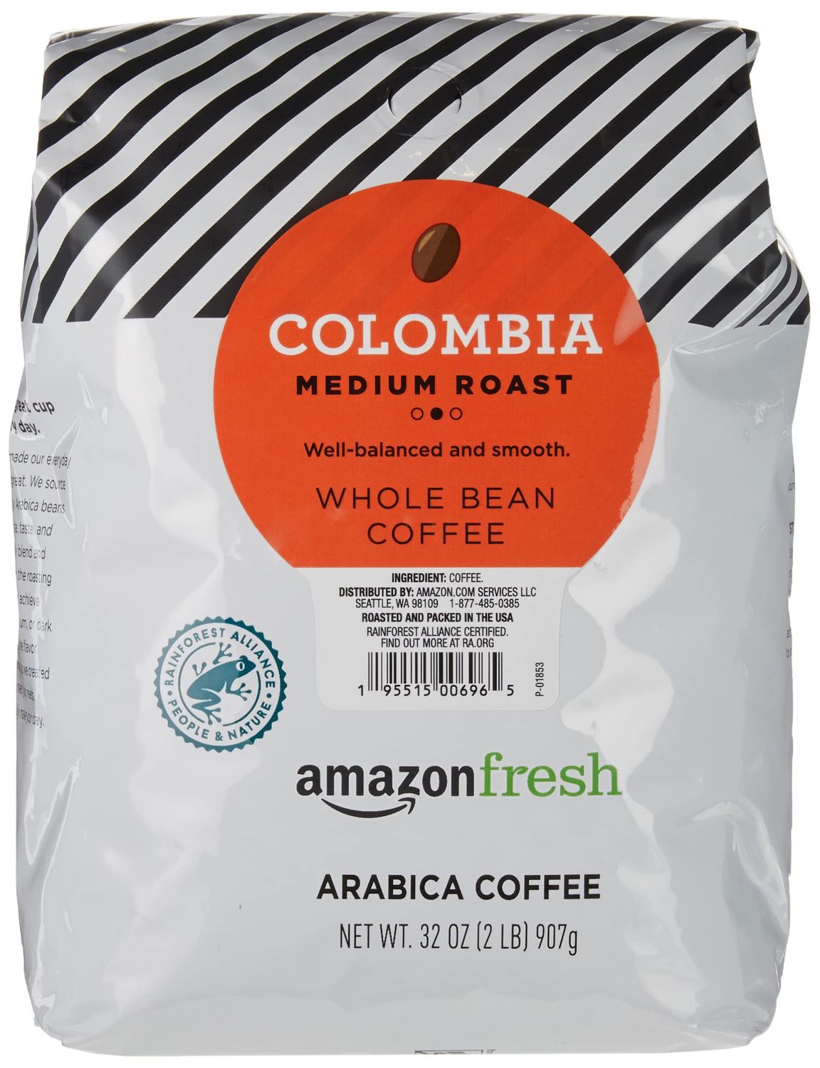 Fresh, Colombia Whole Bean Coffee Medium Roast, 32 Oz
