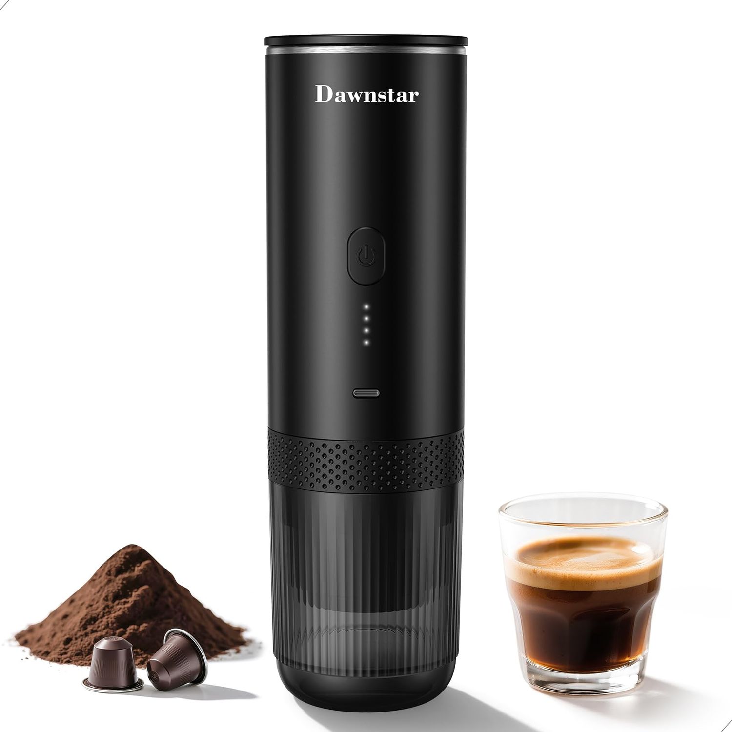 Portable Electric Espresso Machine for Travel, 86.6 Watt 2-In-1 Travel Coffee Maker for Max 10g Cof…