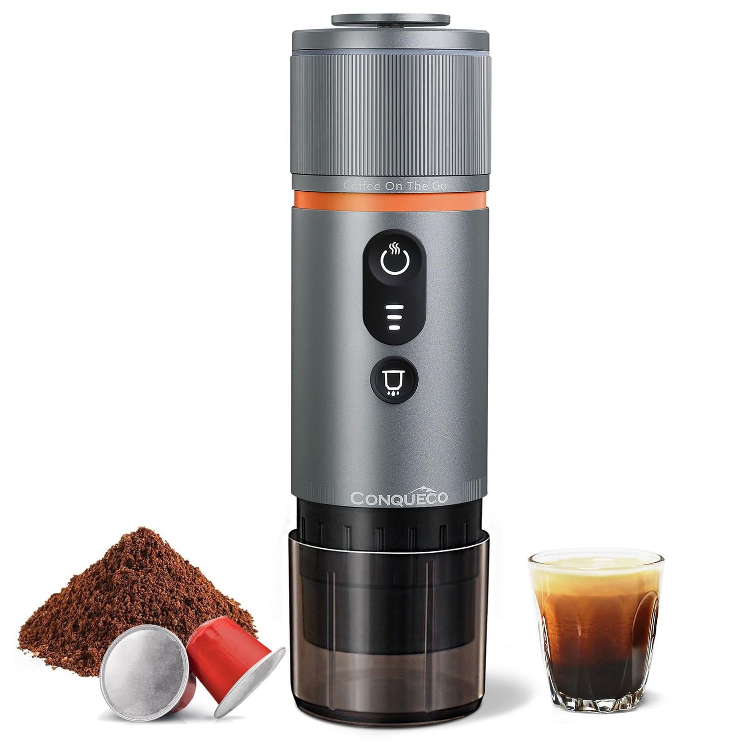 CONQUECO Portable Espresso Machine Travel: 12v Car Coffee Maker for Camping - Small Electric - 2.5 …