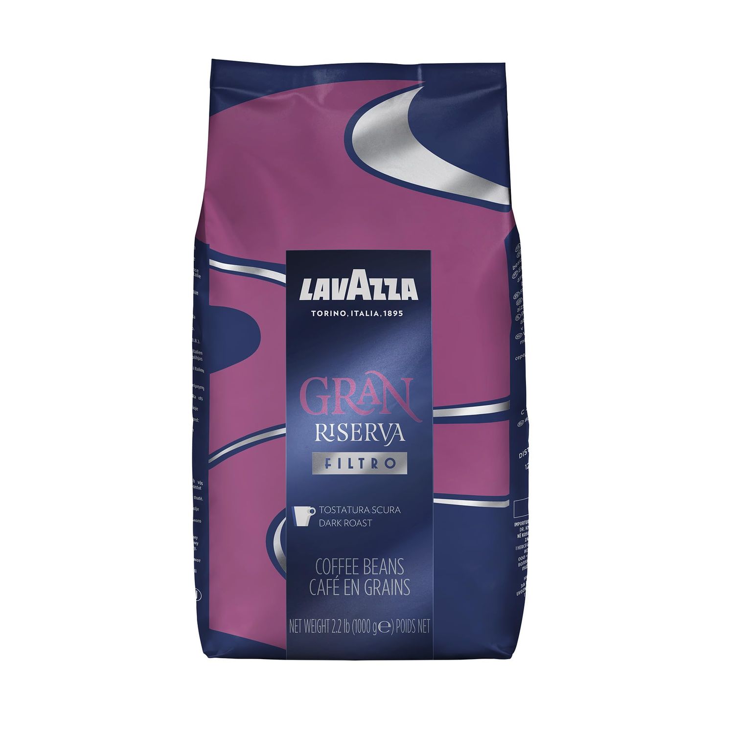Lavazza Gran Riserva Filtro Whole Bean Coffee Dark Roast 2.2LB Bag, 100% Natural Arabica, Authentic…