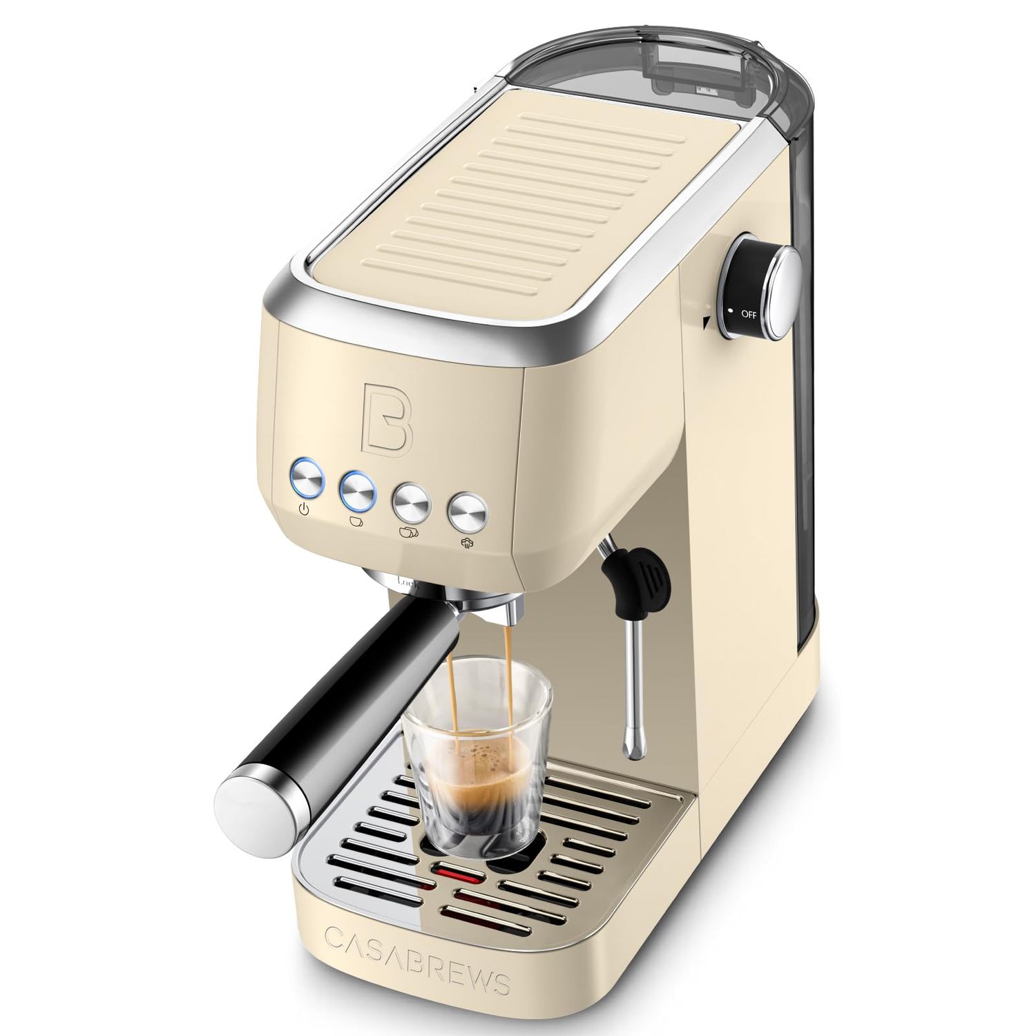 CASABREWS 3700 Essential Espresso Machine 20 Bar, Stainless Steel Coffee Maker with Steam Milk Frot…