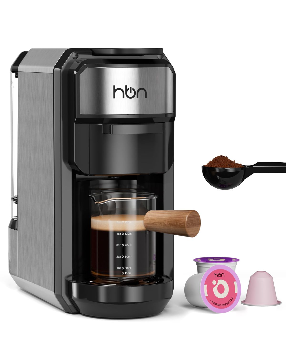 HBN 3-in-1 for Nespresso Capsule &amp; K-Cup Pods &amp; Ground Coffee Multi Coffee Maker Single Serve, 19Ba…