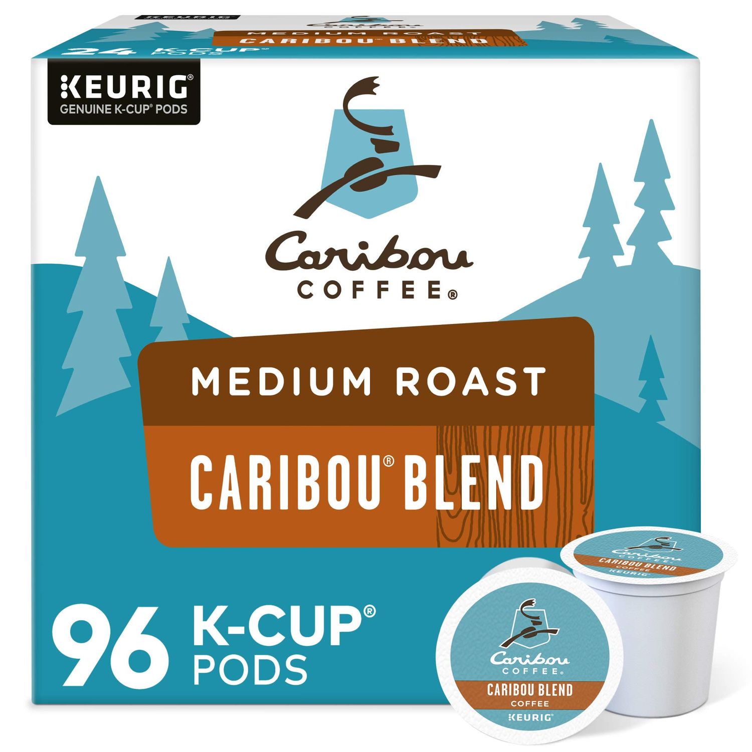 Caribou Coffee Caribou Blend, Single-Serve Keurig K-Cup Pods, Medium Roast Coffee, 24 Count (Pack o…