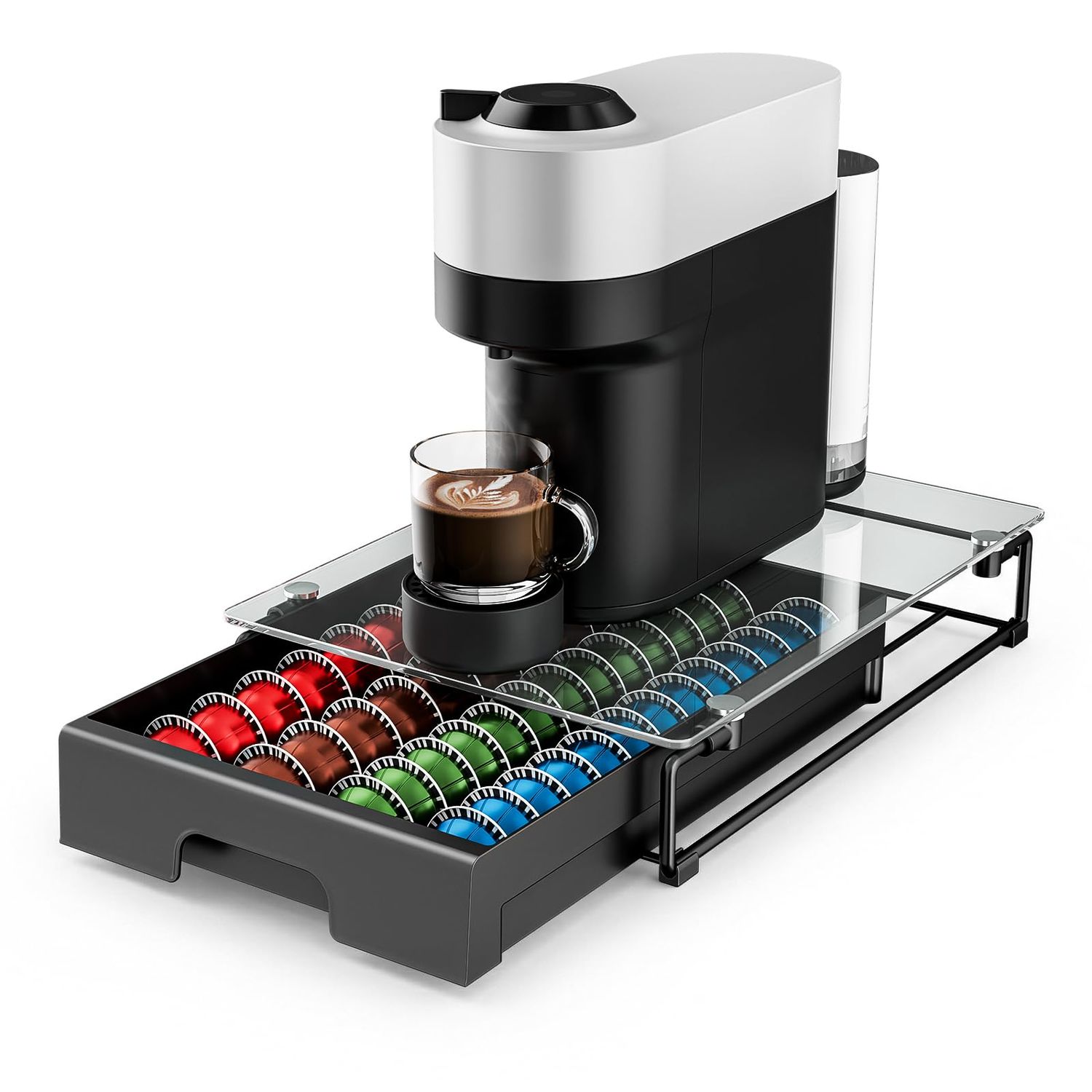 EVERIE Coffee Pod Drawer Organizer for Nespresso Machines,High-Capacity Storage for Vertuo Capsules…