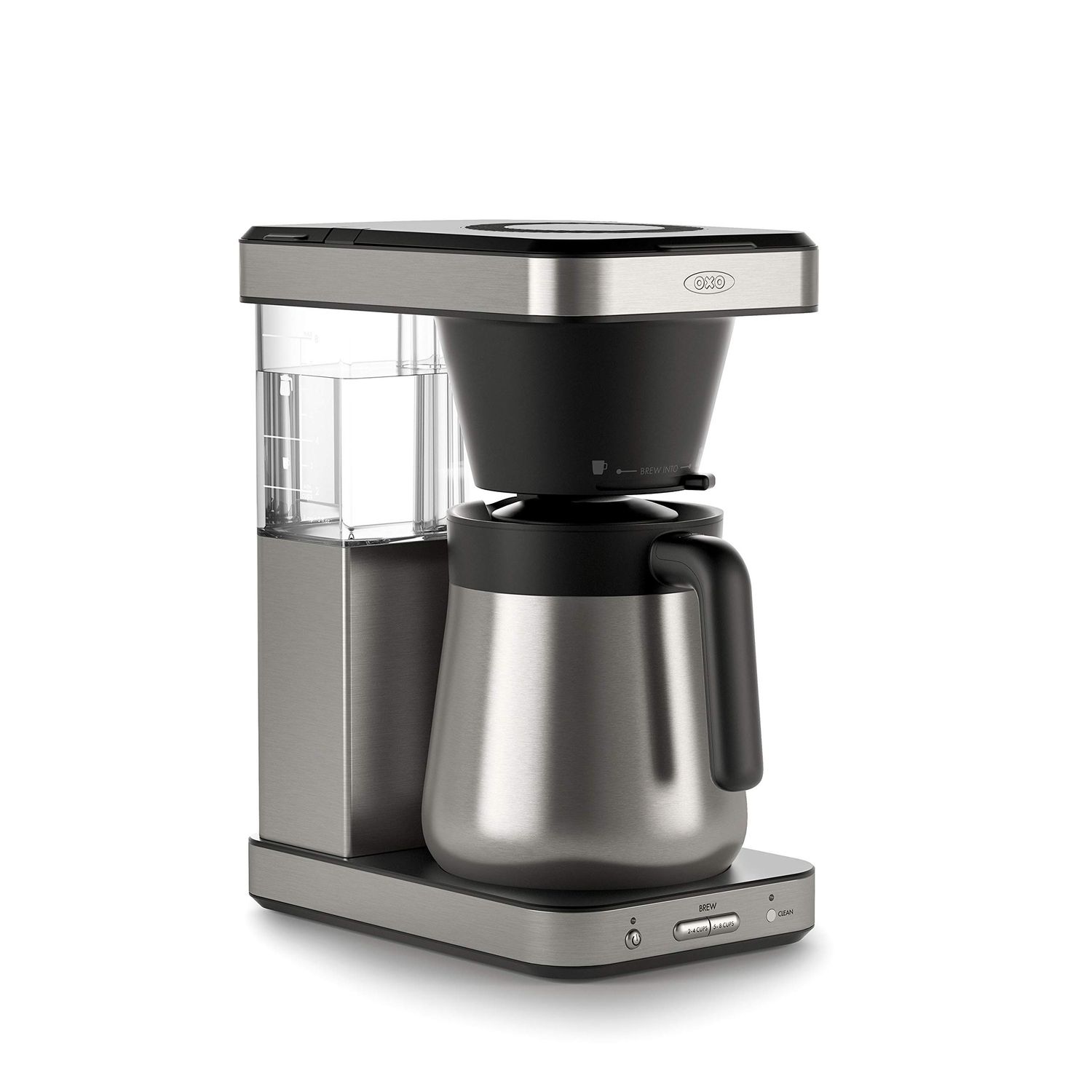 OXO Brew 8-Cup Coffee Maker - Single-Serve &amp; Carafe, Thermal Stainless Steel, SCA Certified