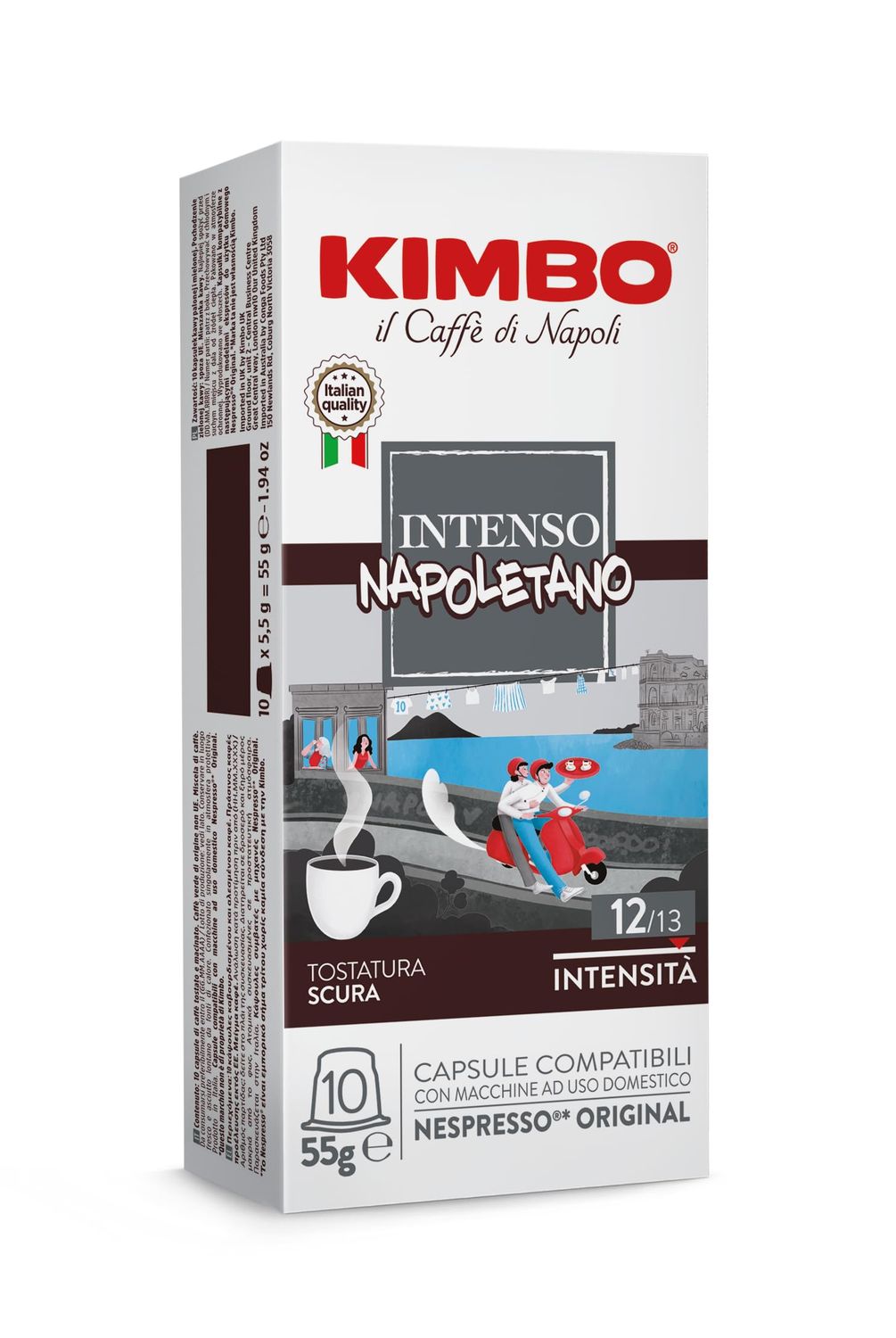 KIMBO Espresso Capsules, Compatible with Nespresso original machines (Intenso Napoletano, 100 regul…