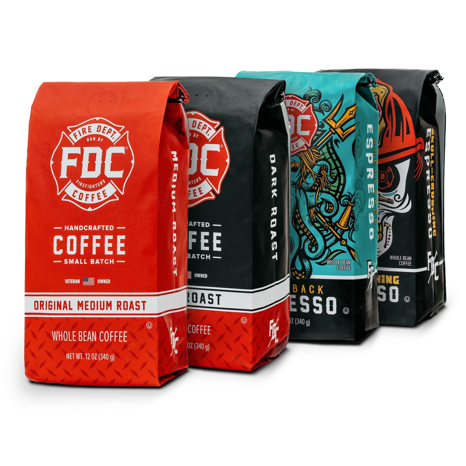 Fire Department Coffee - Gives Back to Firefighters - Rescue Variety Pack - Whole Bean Coffee - Med…