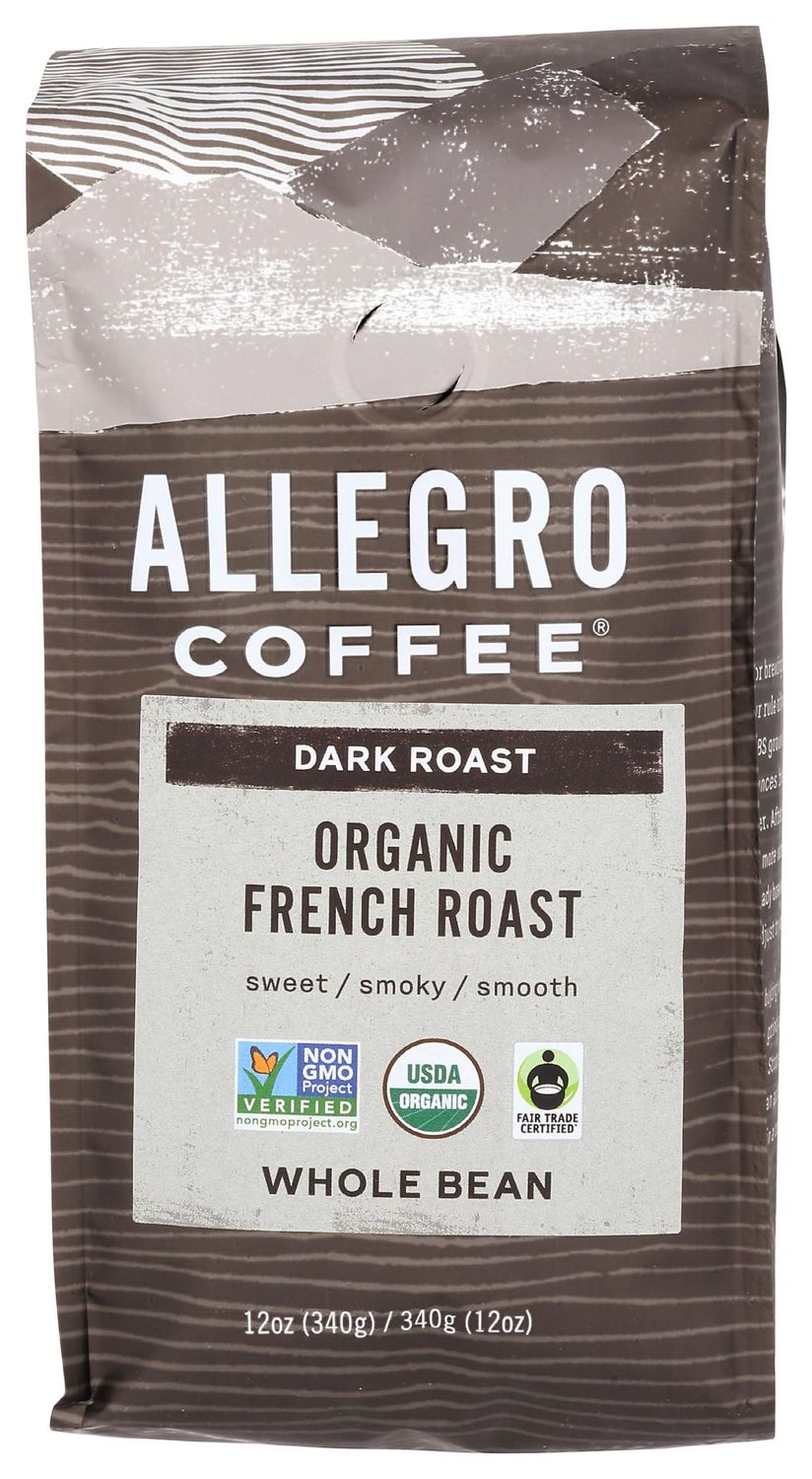 Allegro Coffee Organic French Roast Whole Bean Coffee, 12 oz