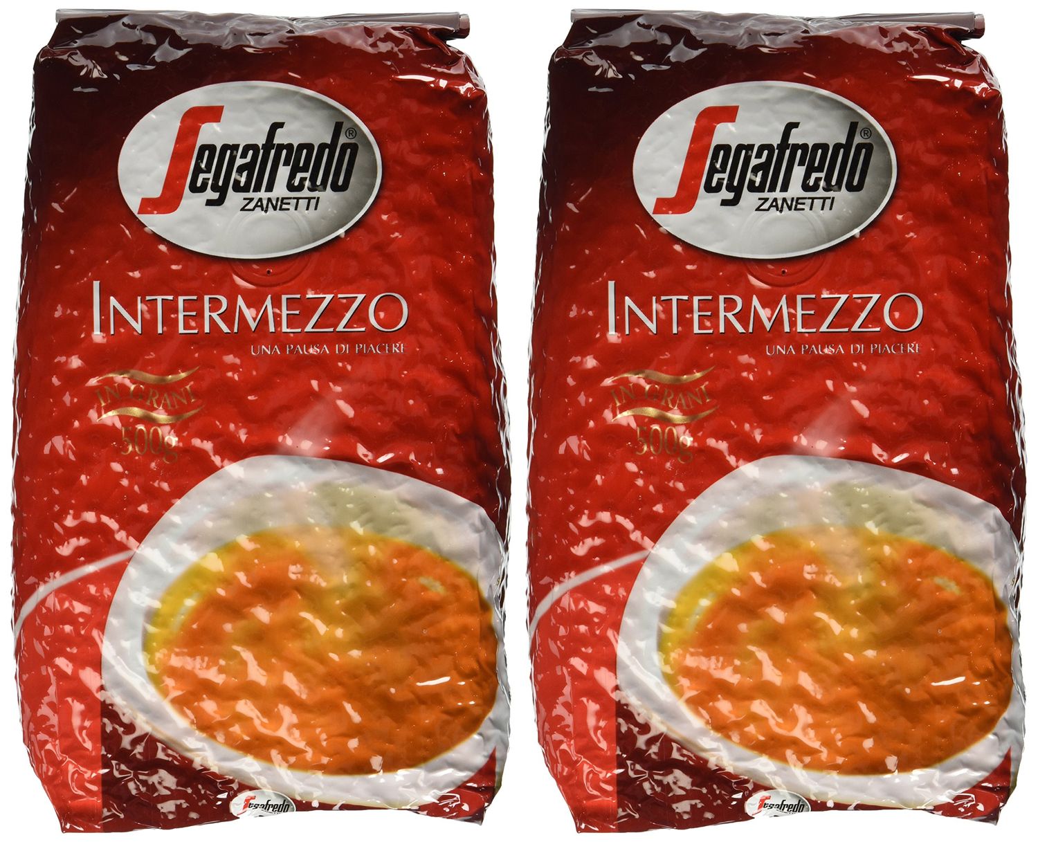 Segafredo Intermezzo Whole Beans Coffee 2 Bags X 17.6oz/500g