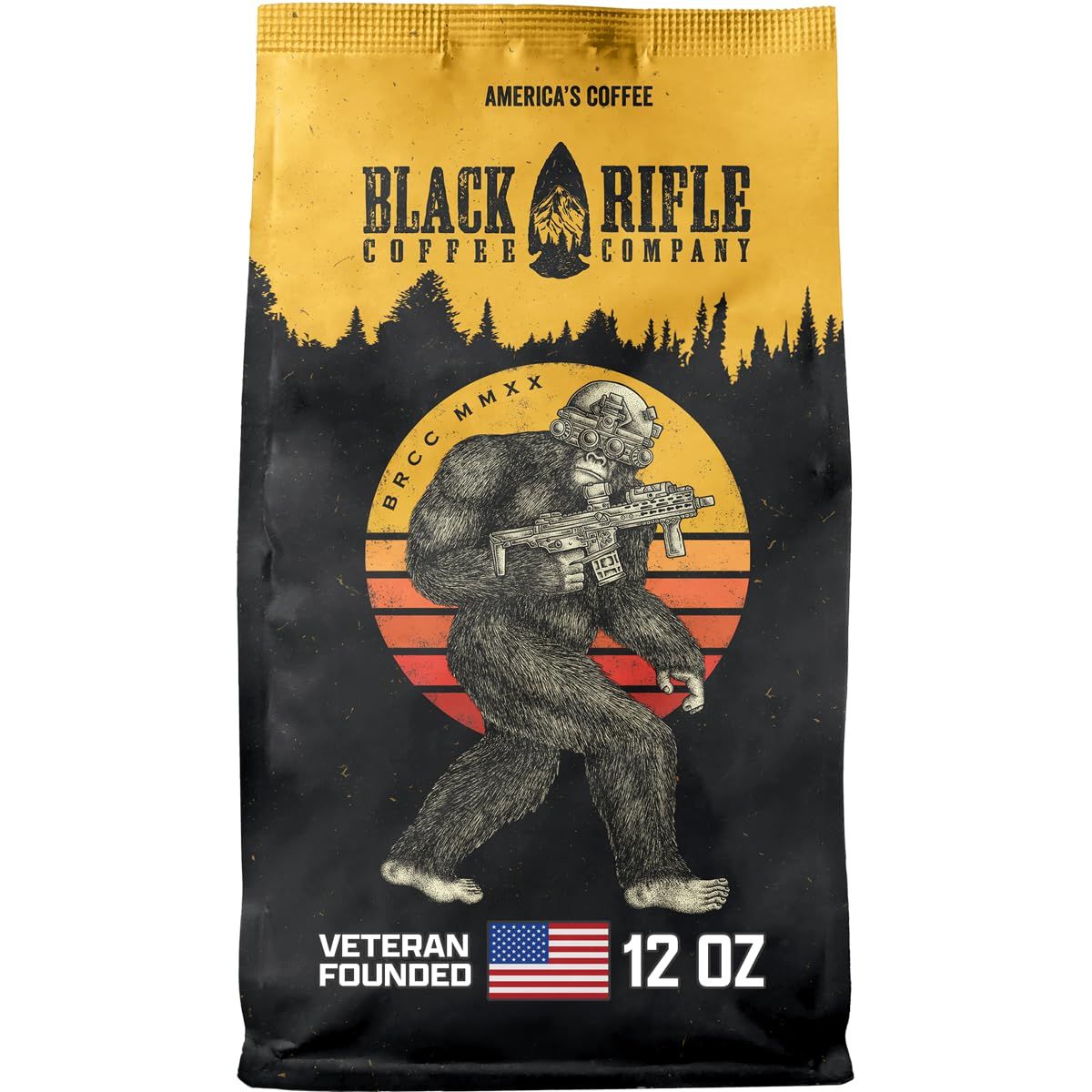 Black Rifle Coffee Company Tactisquatch, 12oz Bag, Whole Bean Coffee Dark Roast - Roasted Blend Mad…